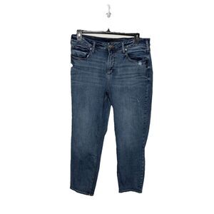Silver Jeans Womens Sz 16 Avery Straight Crop Leg  Stretch Blue Jeans 27" Inseam